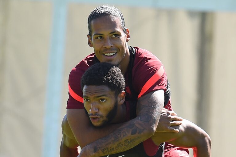 Virgil van Dijk and Joe Gomez