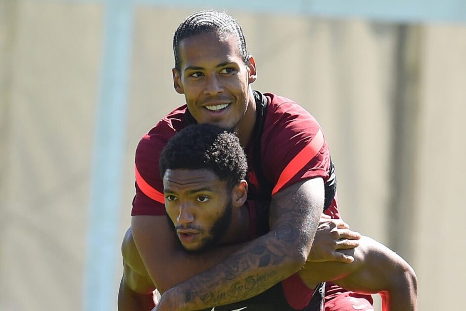 Virgil van Dijk and Joe Gomez