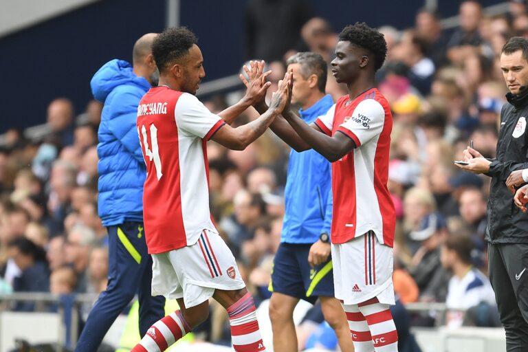 Bukayo Saka and Pierre-Emerick Aubameyang