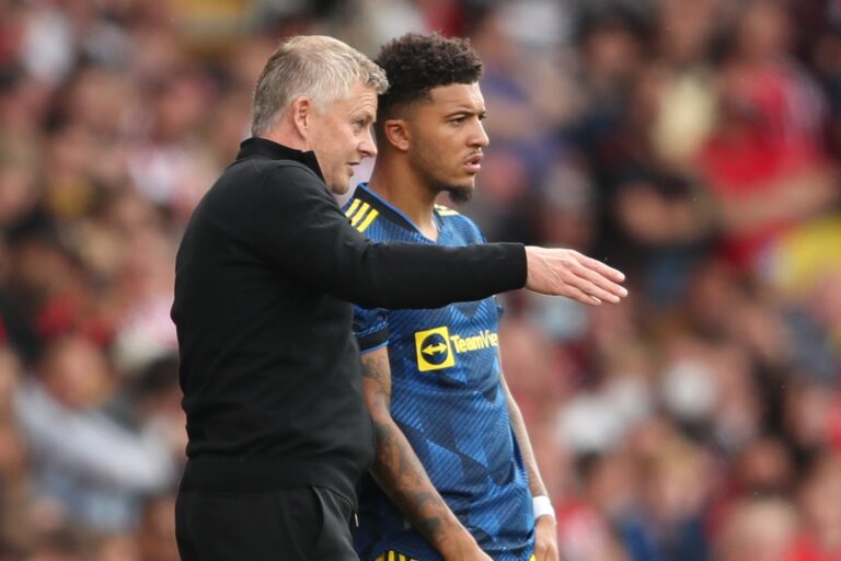 Ole Gunnar Solskjaer and Jadon Sancho