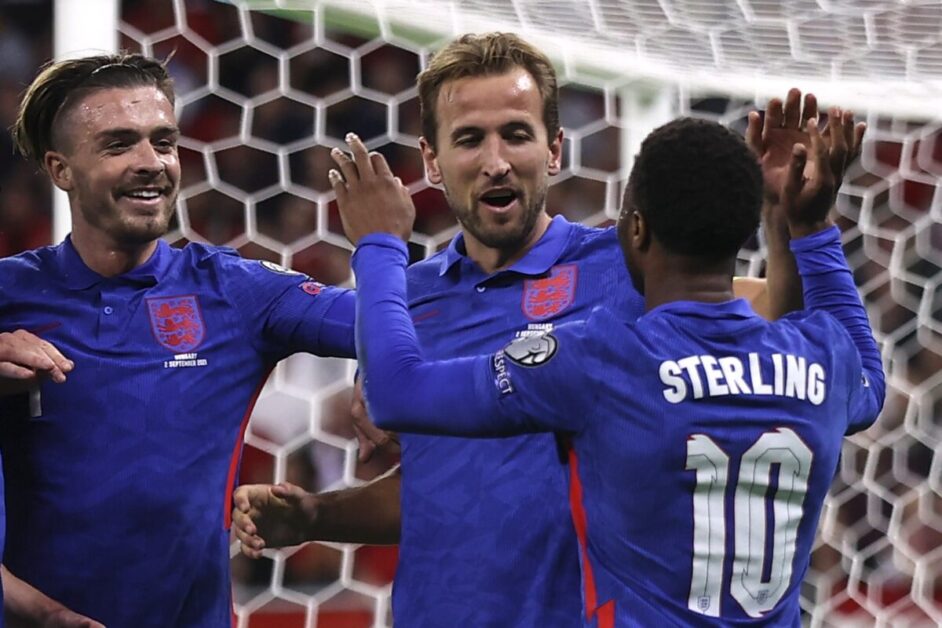 Jack Grealish, Harry Kane and Raheem Sterling