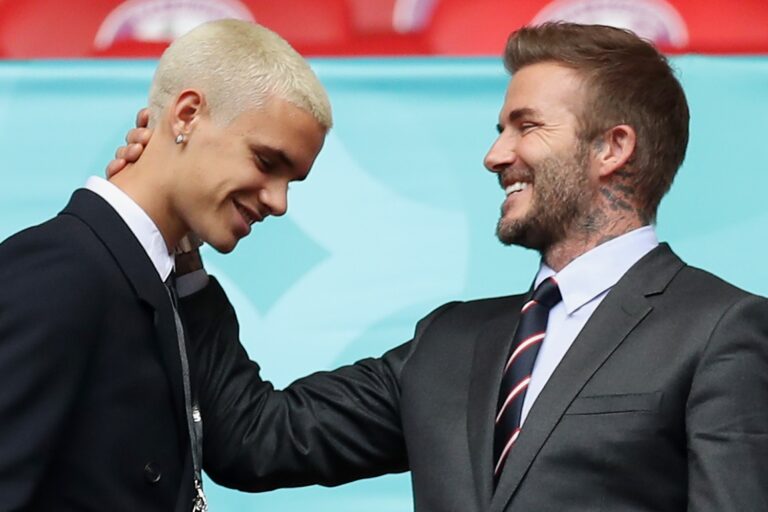 Romeo Beckham and David Beckham