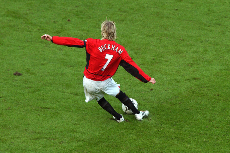 David Beckham curling shot