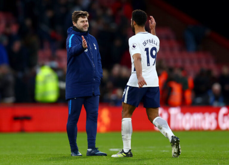 Mauricio Pochettino and Mousa Dembele