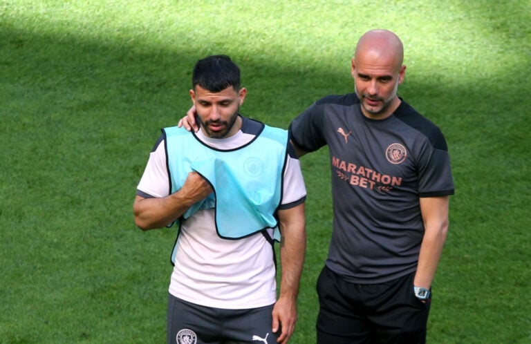 Sergio Aguero Pep Guardiola